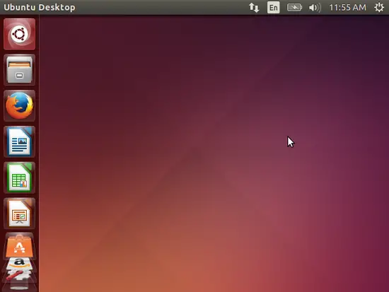 Вот как выглядит ваш новый рабочий стол Ubuntu Unity: