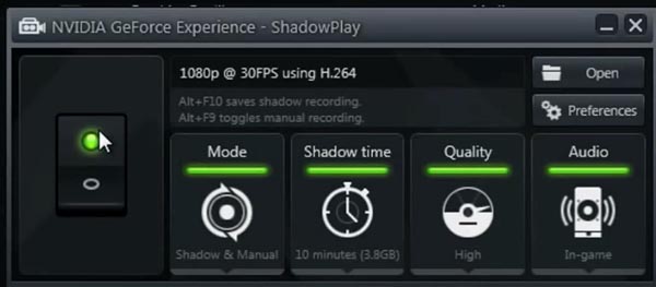 Los requisitos del sistema para Shadow Play se pueden encontrar en esta página